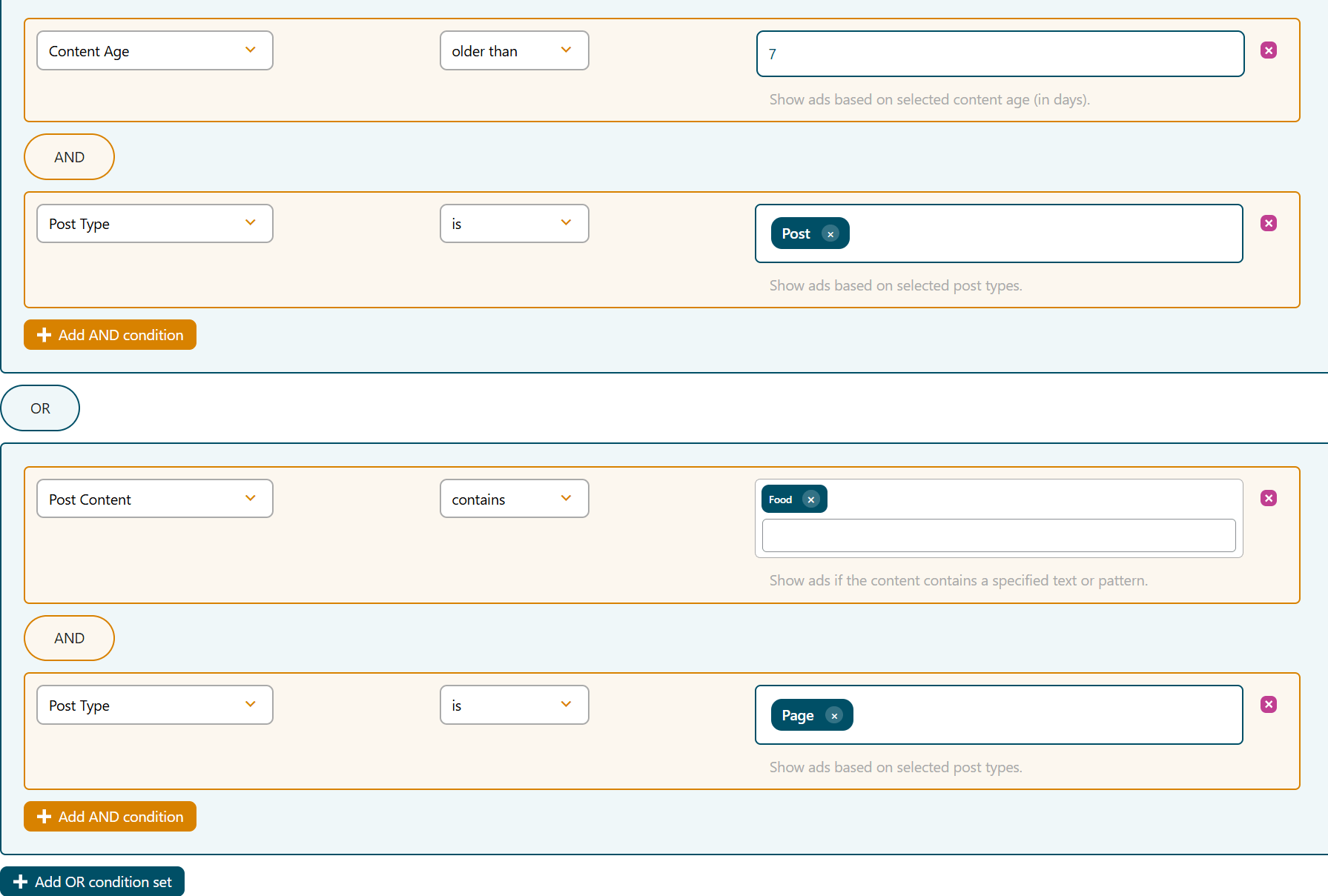 Combining multiple conditions