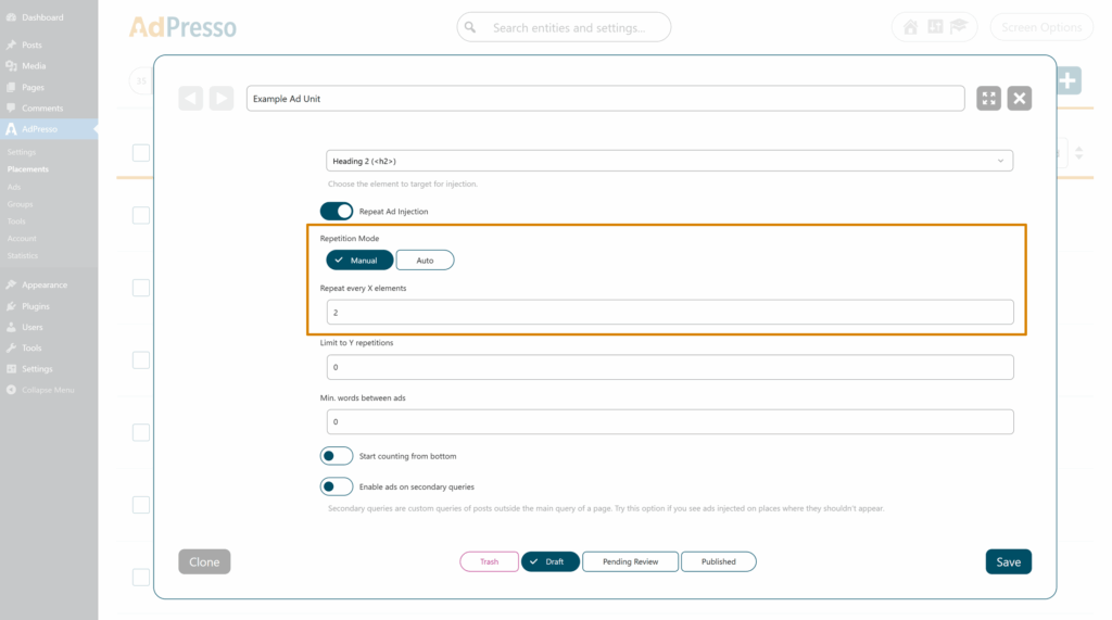 Content Placement Ad Repeat